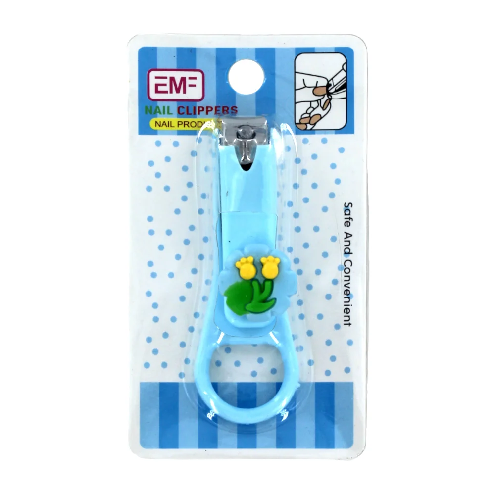 1pza Cortaúñas metálico con mango de plástico y figura en forma de flor, variedad de diseños / nail clippers / k078