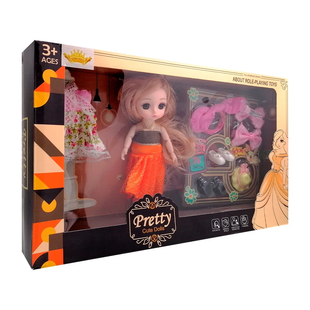 Muñeca articulada pretty cute dolls con accesorios tipo tienda de ropa, variedad de modelos / ka244342