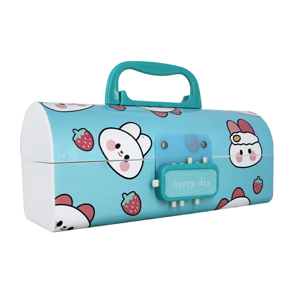 Estuche lapicera con diseño kawaii, 3 compartimentos, espejo y marcador borrador, variedad de diseños / kax300-59 / kax300-60 / kax300-62