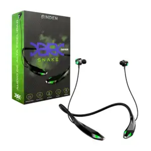 Audífonos inalámbricos gamer binden con micrófono y diseño de serpien…