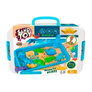 Set de arena mágica moldeable con bandeja, moldes de animales marinos…