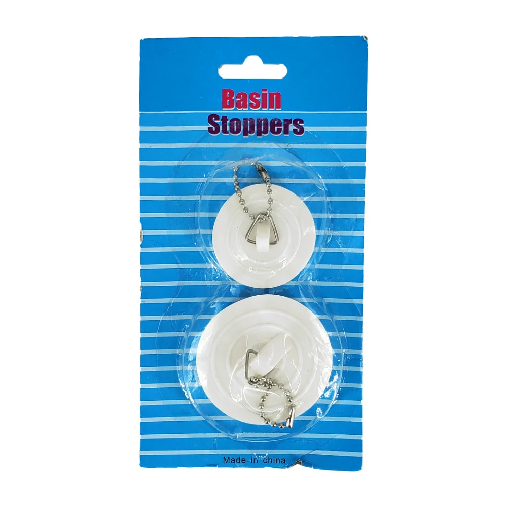 Kit 2 tapones de diferentes tamaños para lavabo / basin stoppers / kc40276