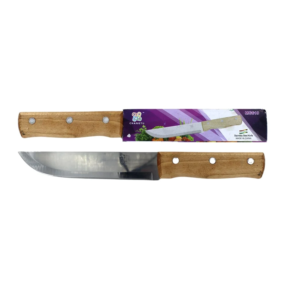 1pza Cuchillo profesional de 6 pulgadas y mango de madera / mg610