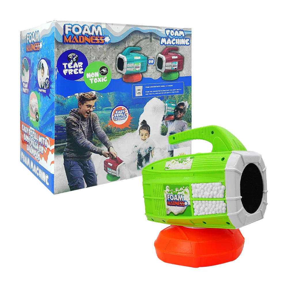 Máquina tipo cañón de espuma con 3 sobres de líquido para espuma de 30ml, variedad de colores / foam machine / gy-f6106-5