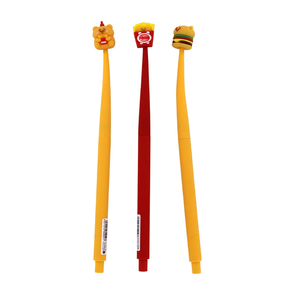 1pza Pluma bolígrafo flexible con figura pequeña de alimentos, variedad de modelos / kk-7902