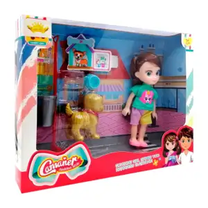Set de muñeca fashion style con temática paseo y aseo de mascota, var…