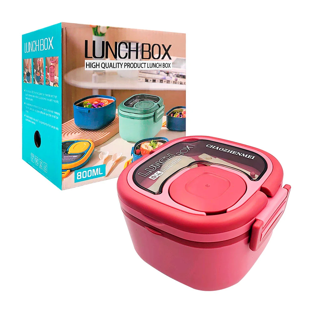 Tupper cuadrado térmico lunch box con m...