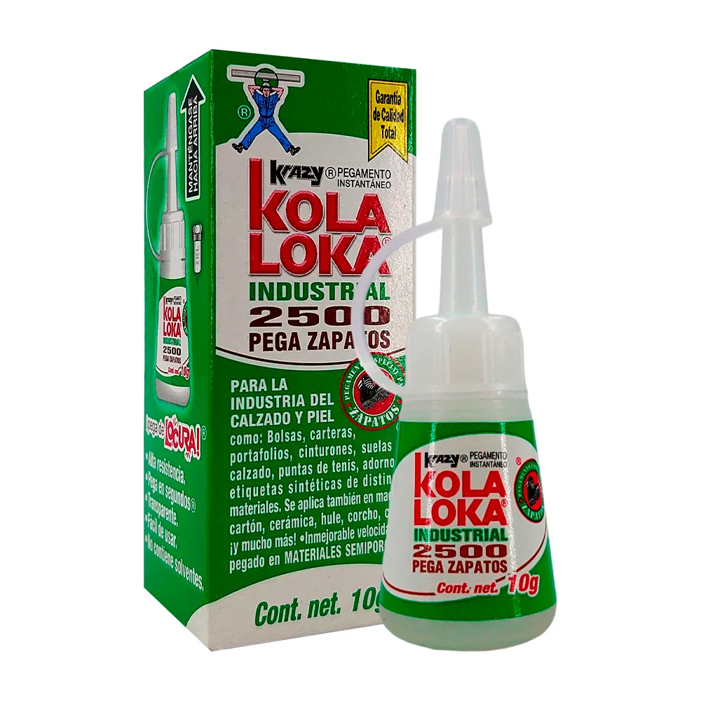 Pegamento líquido instantáneo industrial 2500 para pegar zapatos, 10g / krazy kola loka