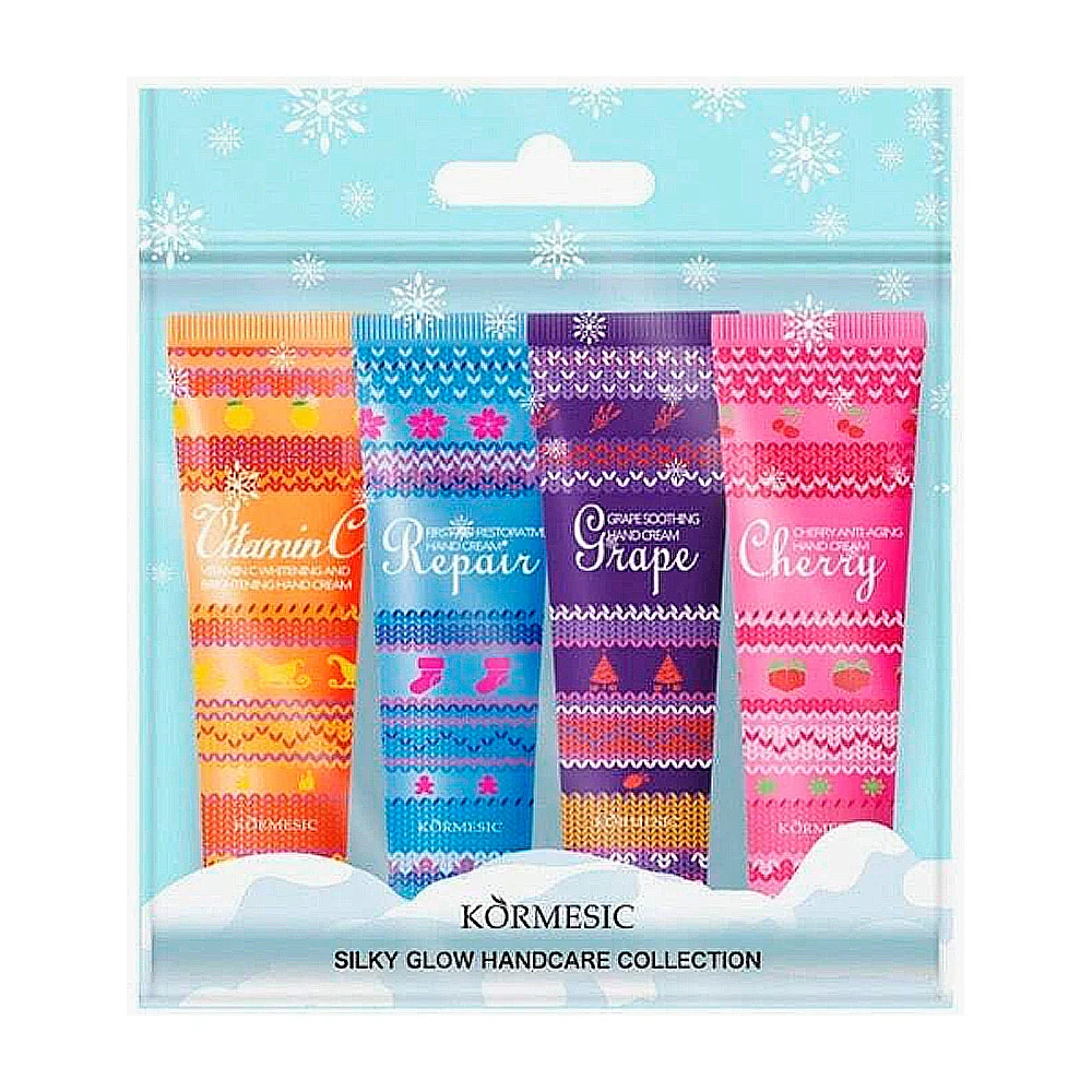 Paquete 4 cremas de 30g con diferente aroma frutal para el cuidado de manos / kormesic / kmc23186