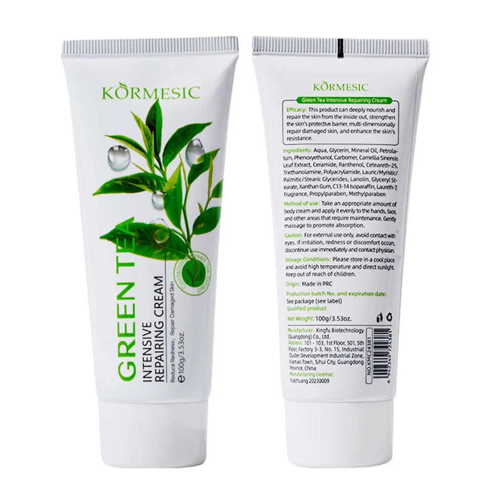 Crema reparadora con extracto de té verde, para reparar la piel dañada, 100g / kormesic / kmc24381