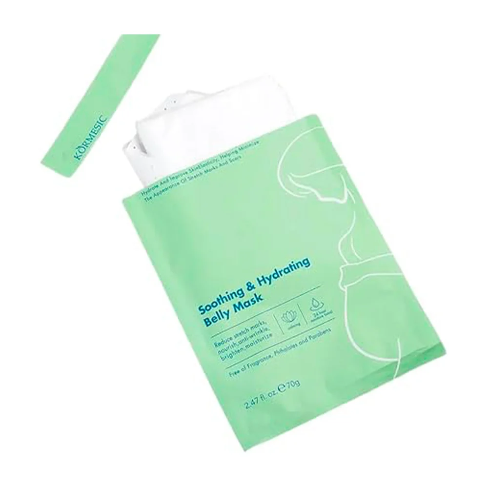 Mascarilla calmante e hidratante de tela para panza de embarazo, 70g / kormesic / kmc32572