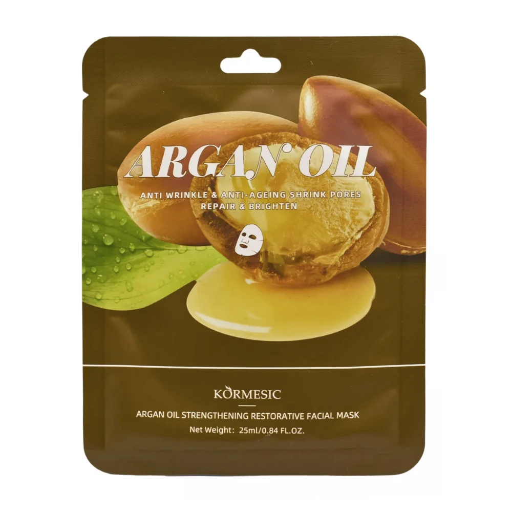 1pza Mascarilla facial restauradora con aceite de argán para la piel delicada / kormersic