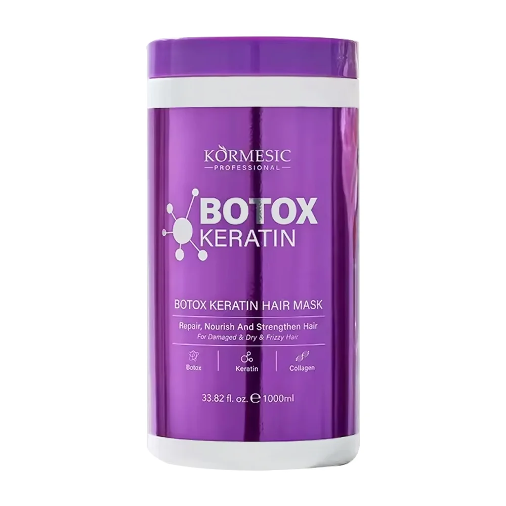 Mascarilla reparadora con keratina botox kormesic para cabello dañado y con frizz, 1000ml / kmc86405