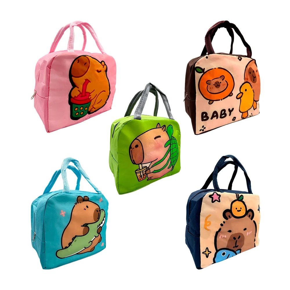 Lonchera térmica con estampado de capibara, variedad de diseños y colores / kpbl-016 / hr9621