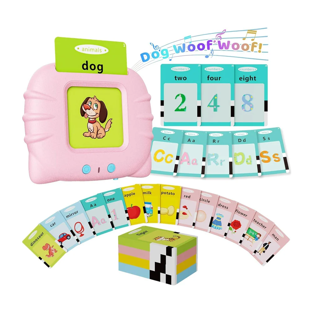 Juguete de aprendizaje con sonido y tarjetas flash para aprender inglés / card early education de vice / kpj1