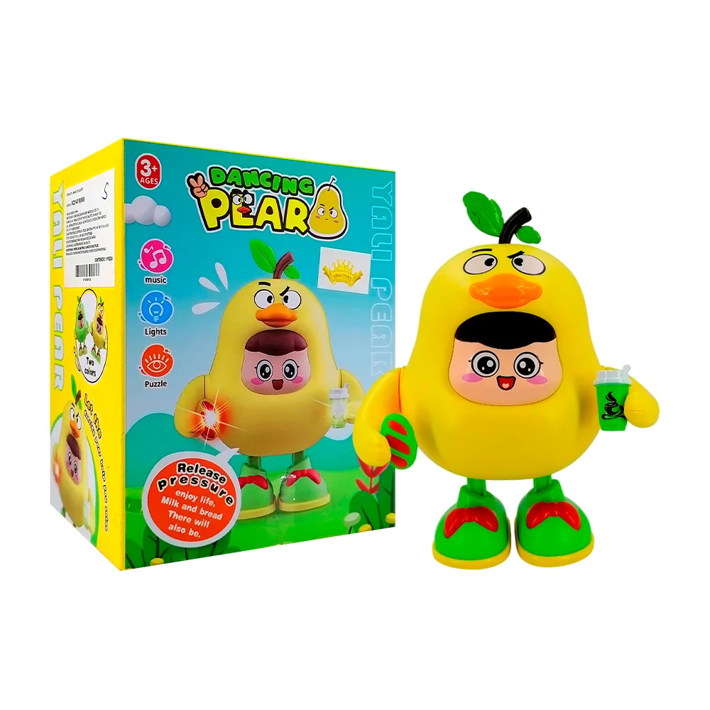 Muñeco bailarin con forma de pera con luces y música, variedad de colores / dancing pear / kq214318