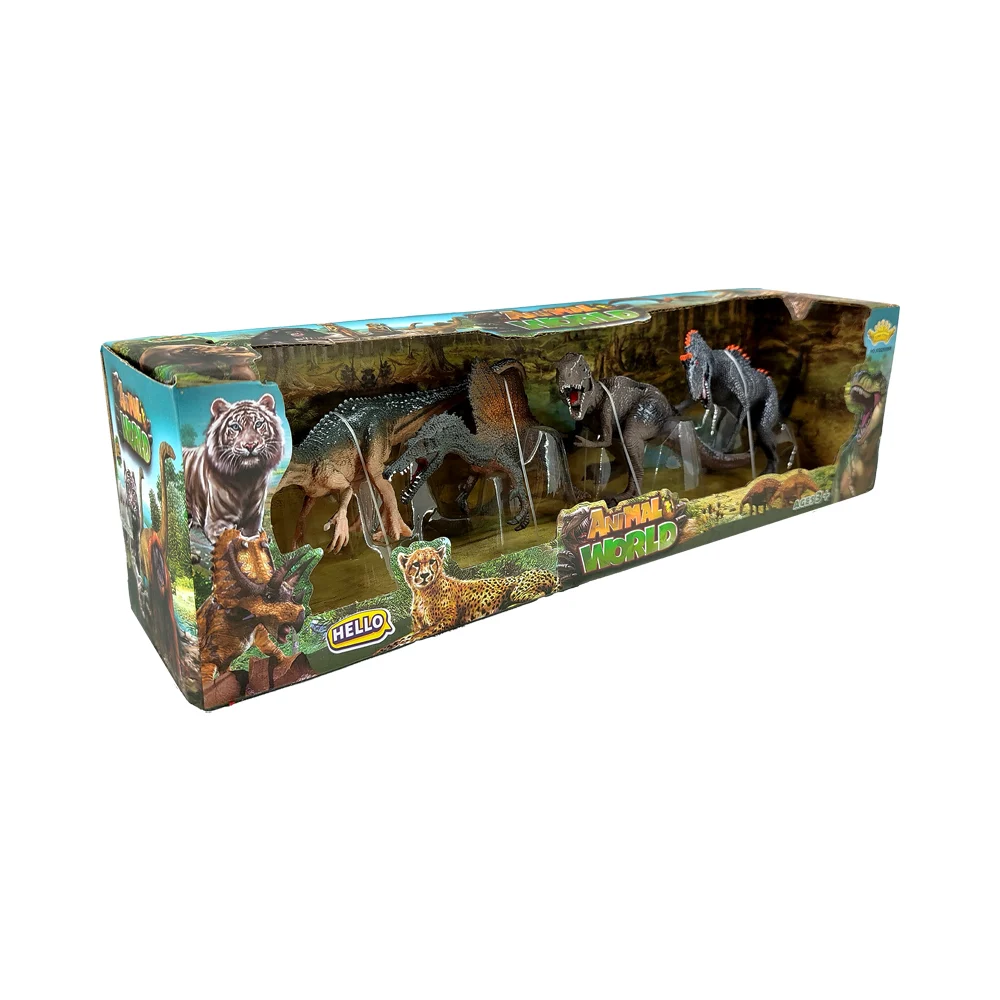 Paquete con 4 dinosaurios chicos de juguete, variedad de modelos / animal world / kq253068