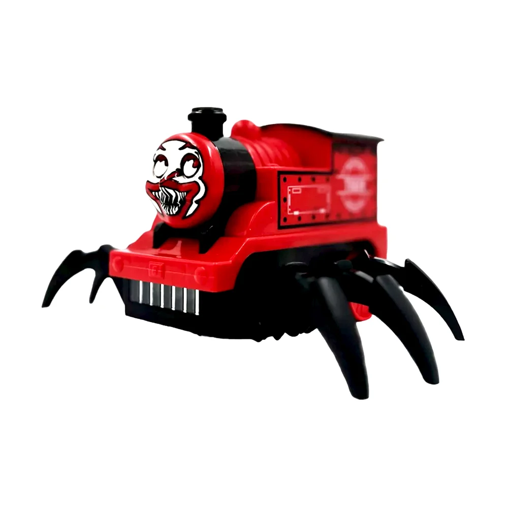 Tren de juguete con patas de araña, luz y sonido / spider monster