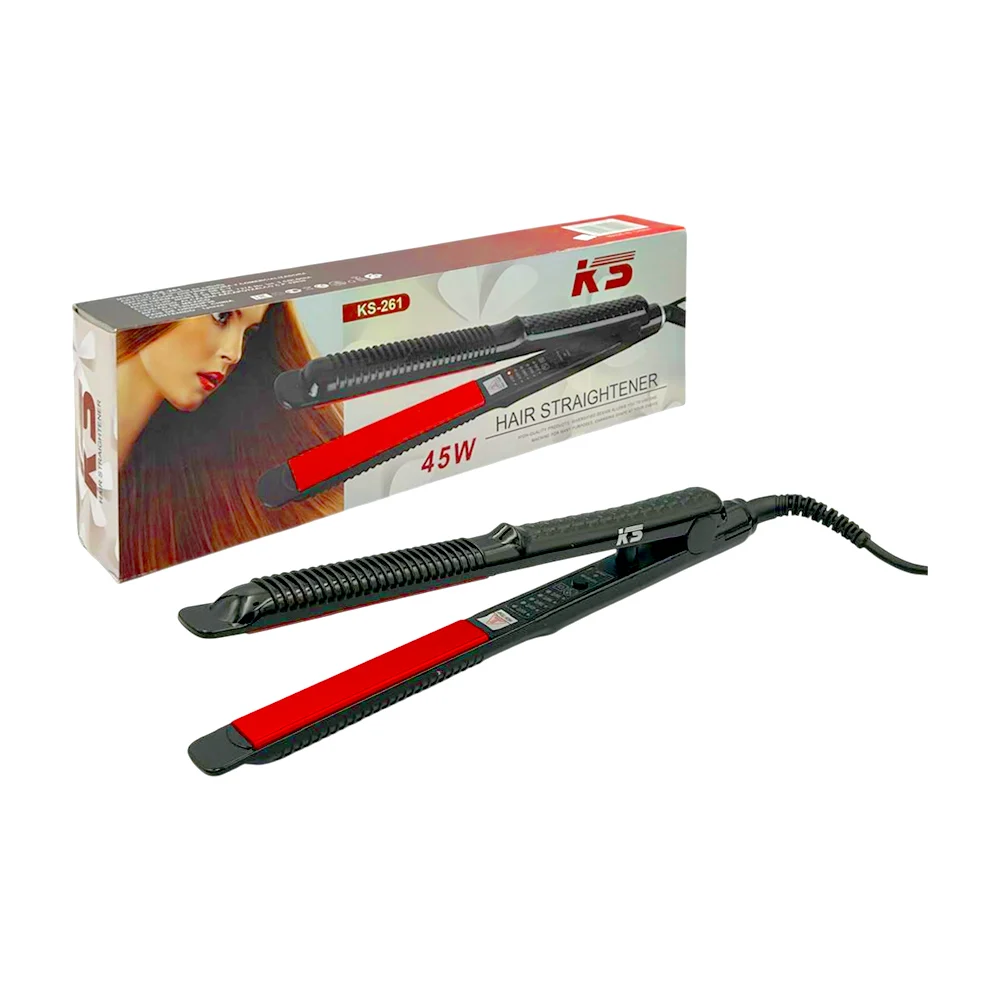 Plancha alisadora ks con 5 niveles de temperatura para el cabello, 45w / hair straightener / ks-261a