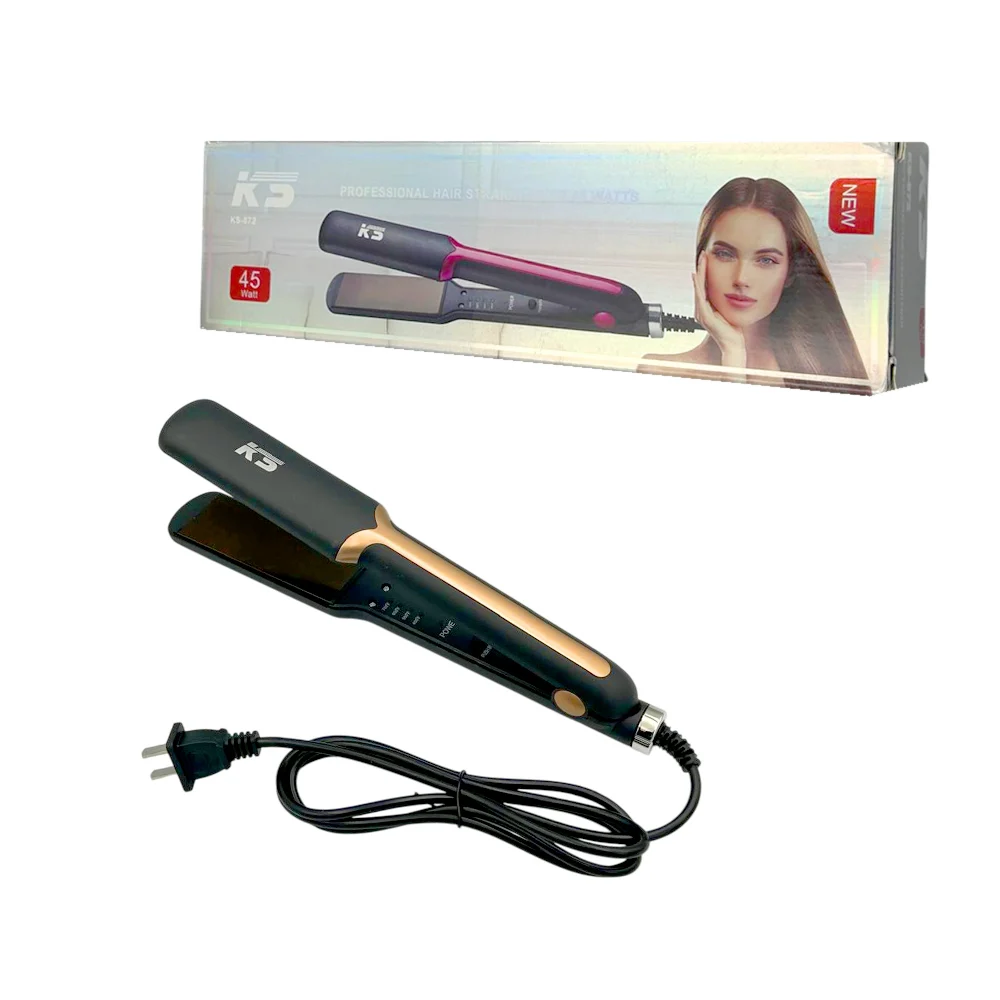Plancha alisadora ks con 4 niveles de temperatura para el cabello, 45w - 110v, variedad de colores / ks-872