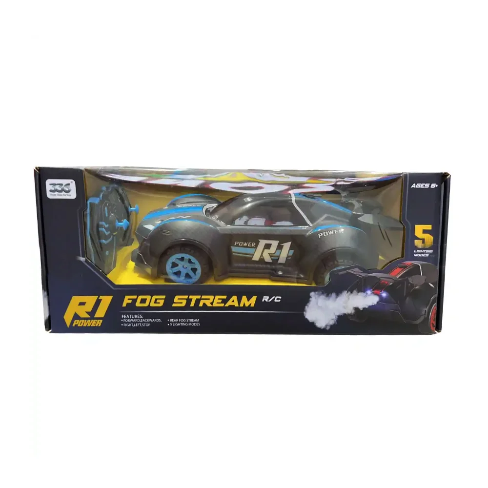 Carro deportivo a control remoto con luces, sonido y lanzador de spray / fog stream kx221974