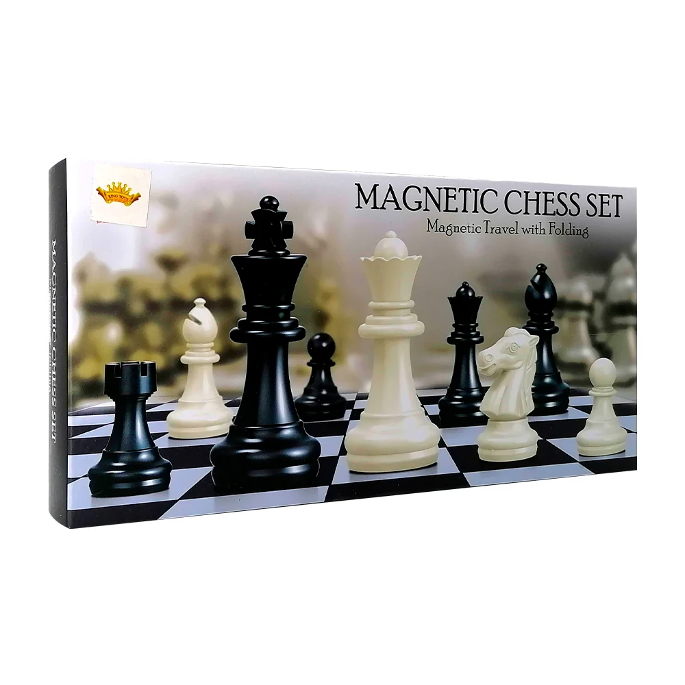 Juego de mesa con tablero plegable + fichas de ajedrez magnéticas / magnetic chess set / 2210-b