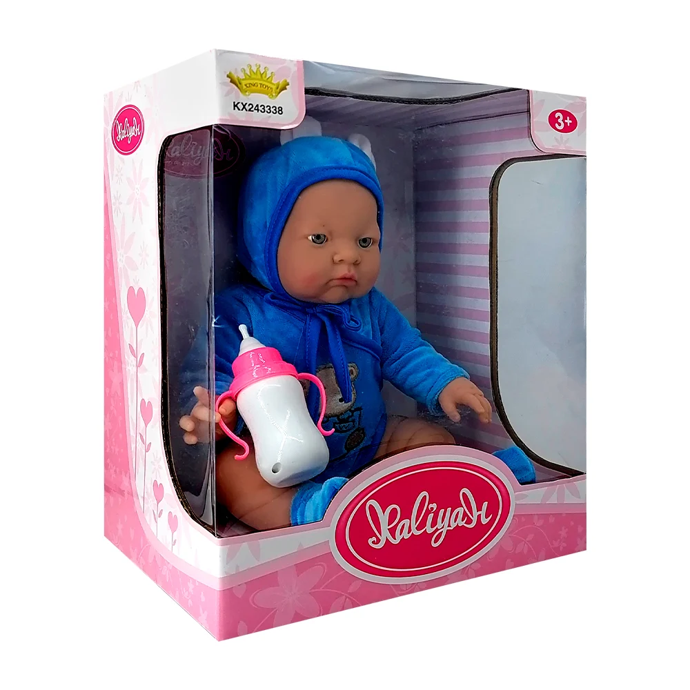 Muñeca nenuco con ropa y zapatos afelpados + biberón con sonido / raliyah / kx243338