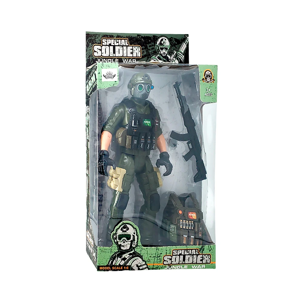 Muñeco soldado con diversos accesorios / special soldier / jungle war / ky254352