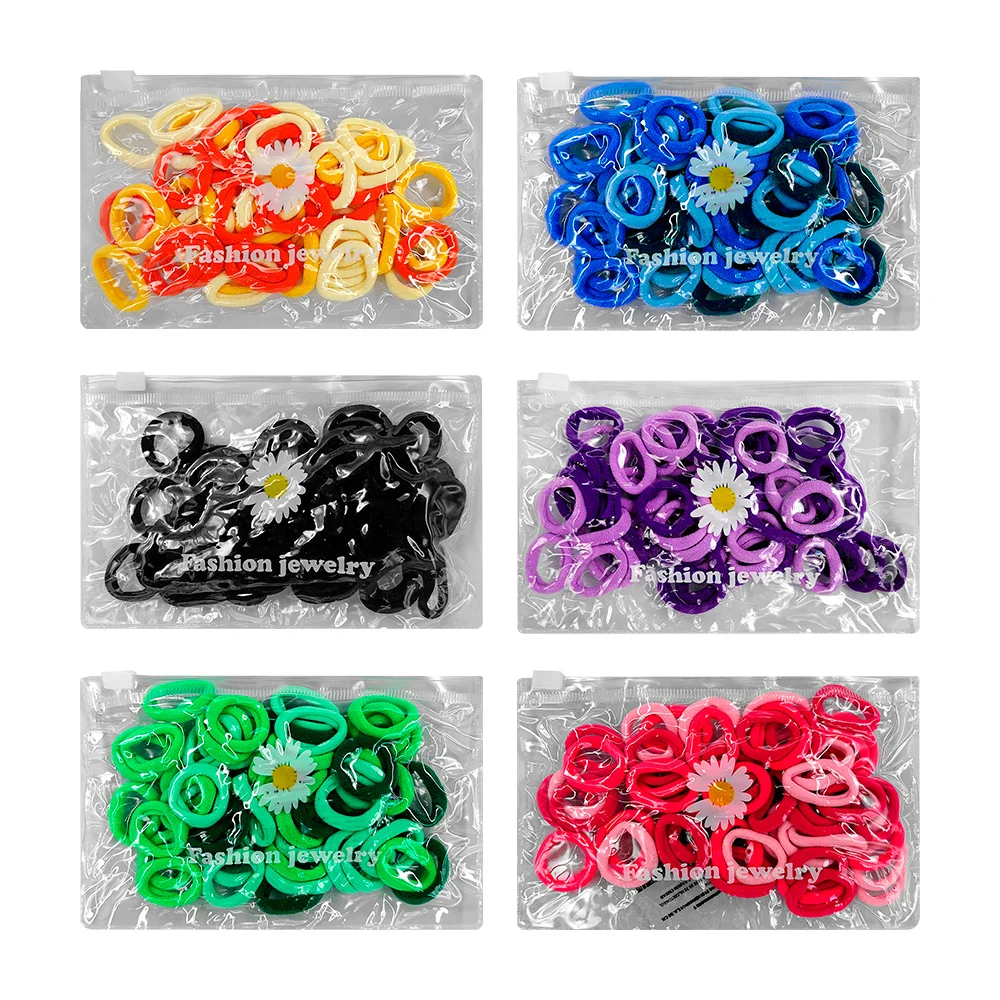 Paquete con 50 mini ligas-donas para el cabello, variedad de colores / fashion jewelry / l6c