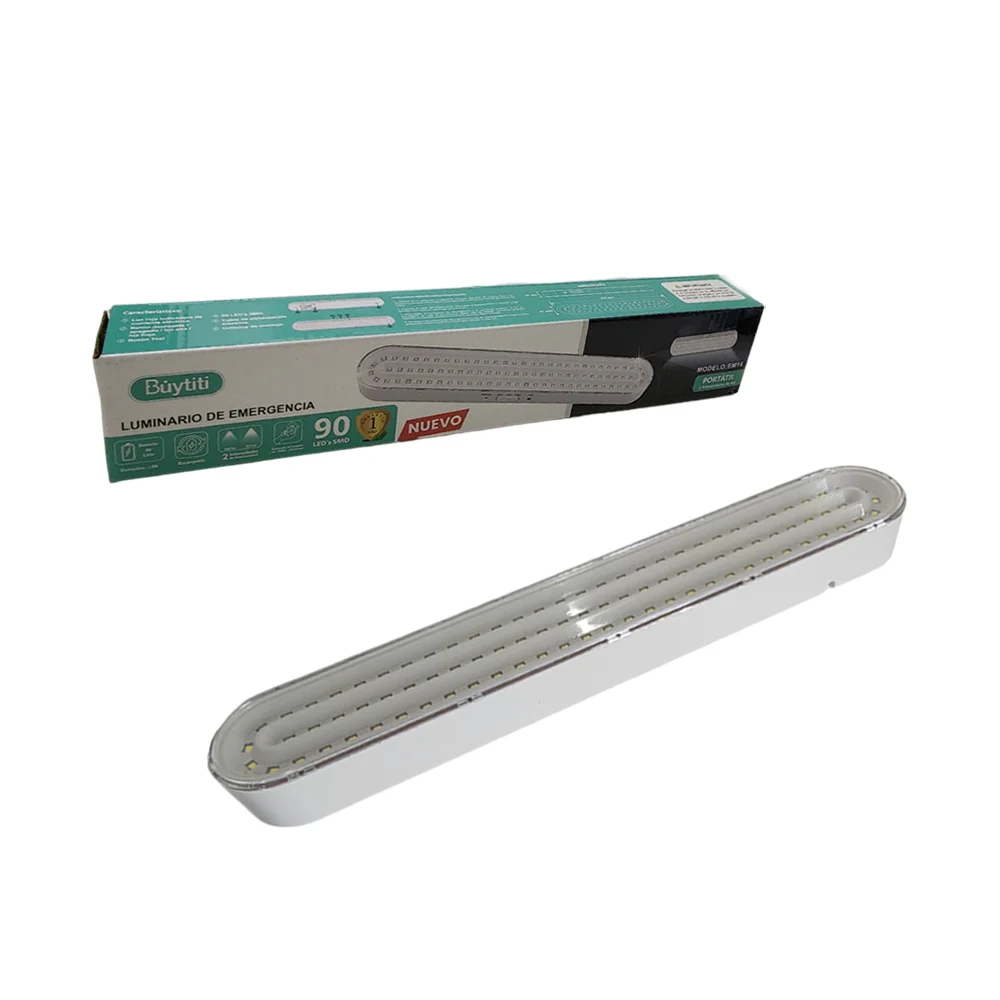 Lámpara buytiti recargable de emergencia con 90 luces leds y 2 intensidades de iluminación / em16
