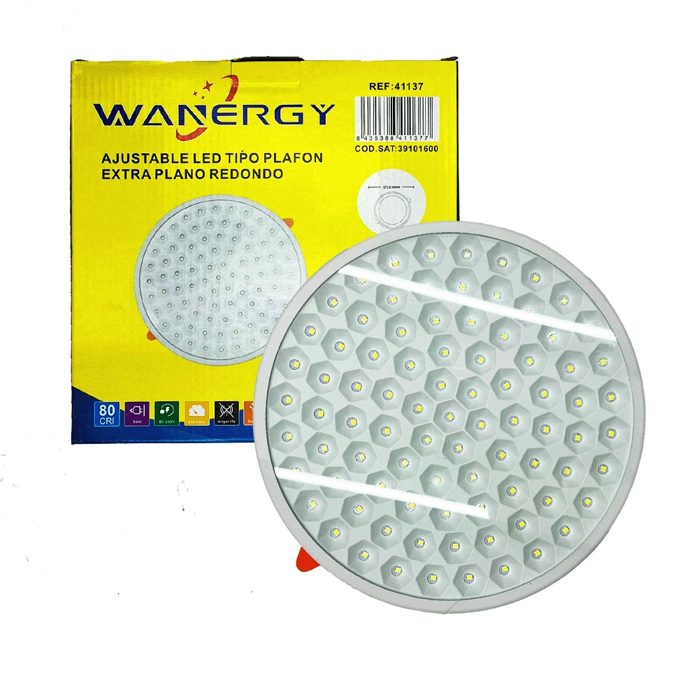 Lámpara led tipo panal redondo extra plano wanergy con consumo de 36 watts / 411377