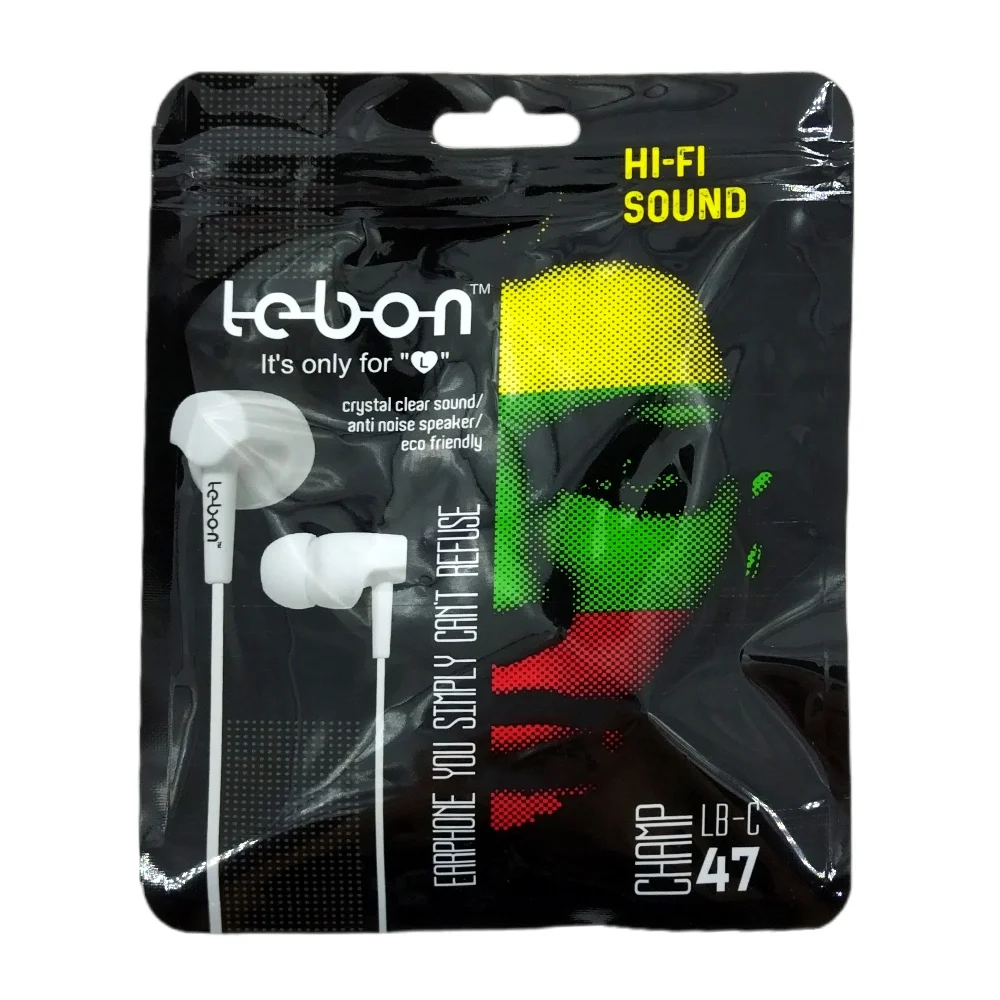Audífonos manos libres lebon alámbricos, con almohadillas de silicona y entrada auxiliar / lb-c47
