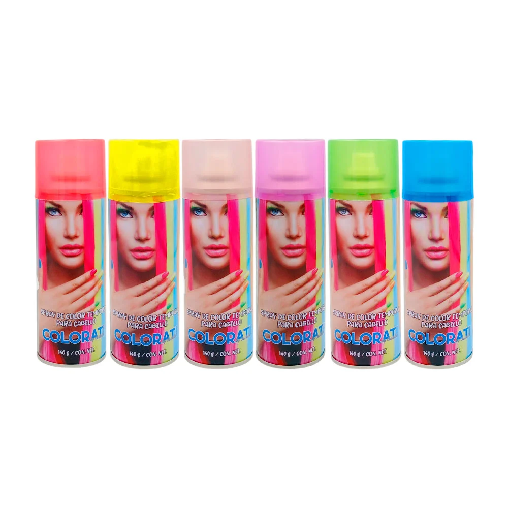 1pza Lata en aerosol de pintura para el cabello temporal, variedad de colores / colorati / lc-888