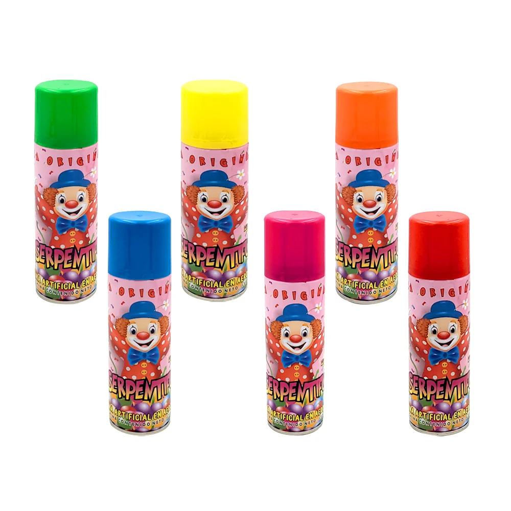 1pza Lata pequeña de serpentina artificial de 150ml serpentifun para fiestas, variedad de colores / lc-0963