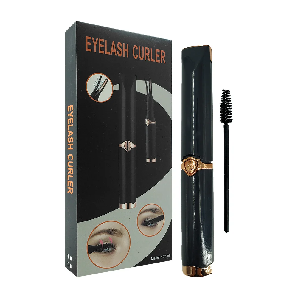 Rizador enchinador de pestañas eléctrico, carga usb y diseño estuche labial, variedad de colores / eyelash curler