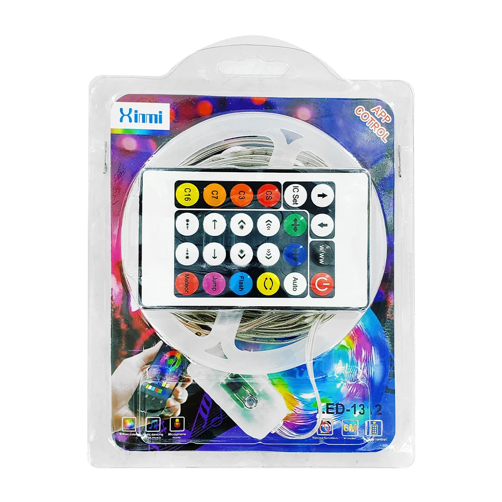 Tira luz led rgb de 6 metros con control remoto y control por app / led-1312