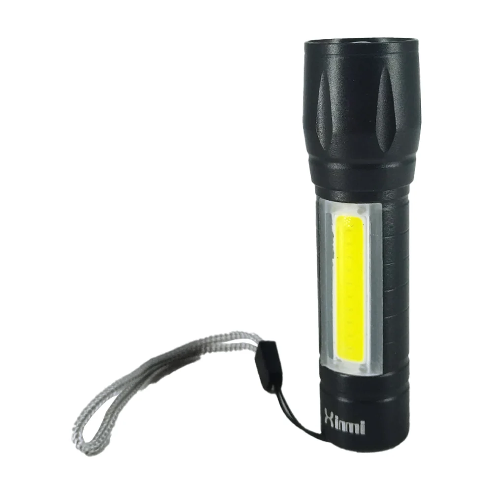 1pza Linterna pequeña de mano, recargable, con 3 modos de luz, ángulo ajustable e iluminación lateral, variedad de usos / led-1450
