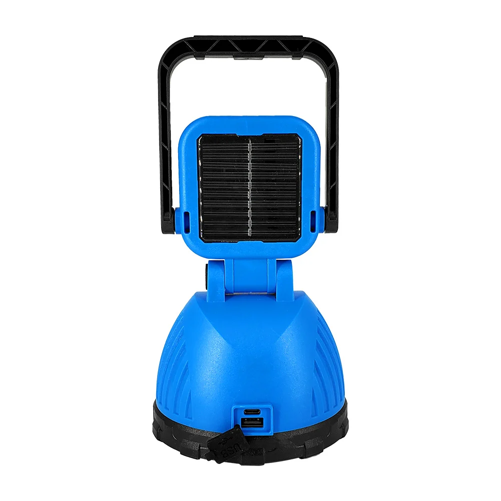 Lámpara recargable portátil multifuncional con panel solar, variedad de colores / led-8033