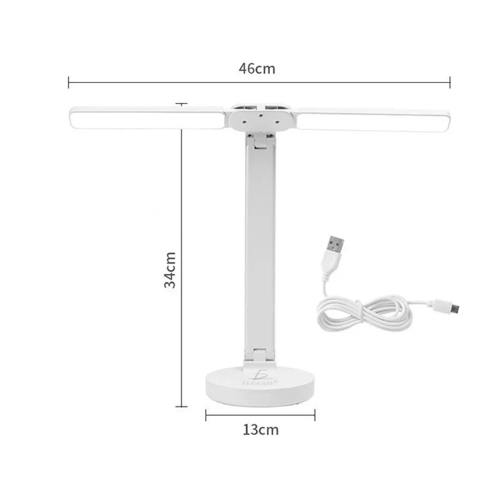 Lámpara led de escritorio con doble cabeza en 3 modos de color y diferentes intensidades / av.sz.led.106