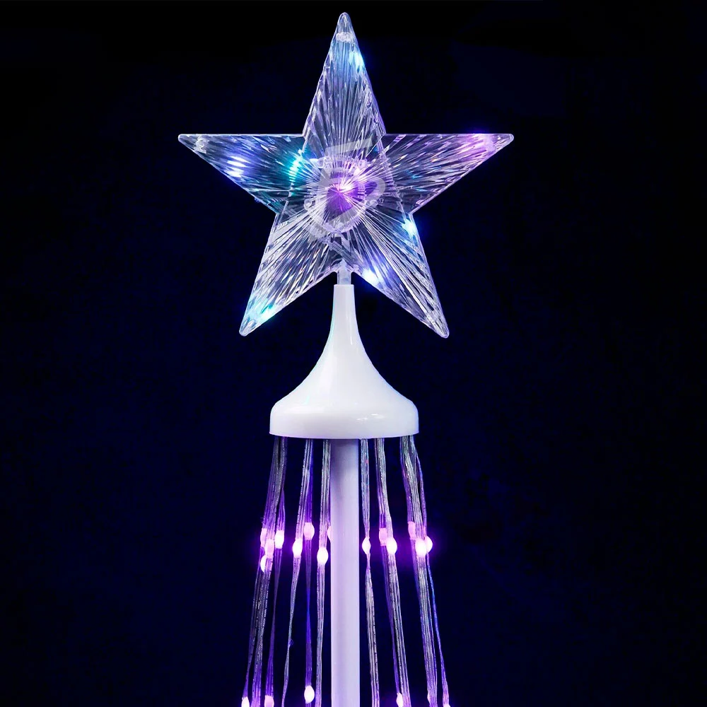 Árbol de navidad artificial preiluminado de 150 cm con luces rgb, variedad de colores / led.59