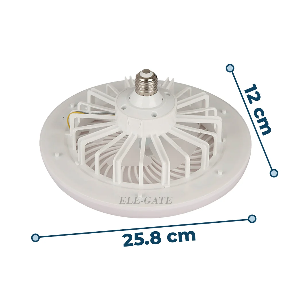 Ventilador de techo con lámpara con 3 modos de iluminación, 25.8x12cm / led.68