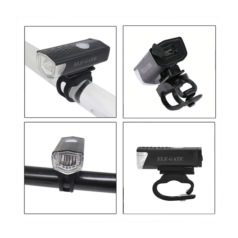 Lámpara linterna led frontal recargable para manubrio de bicicleta