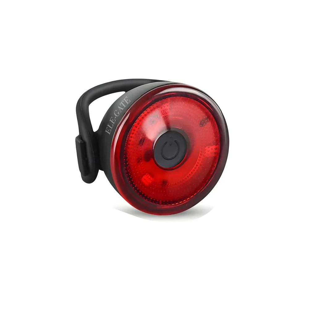 Mini lámpara led trasera redonda con luz roja para bicicleta