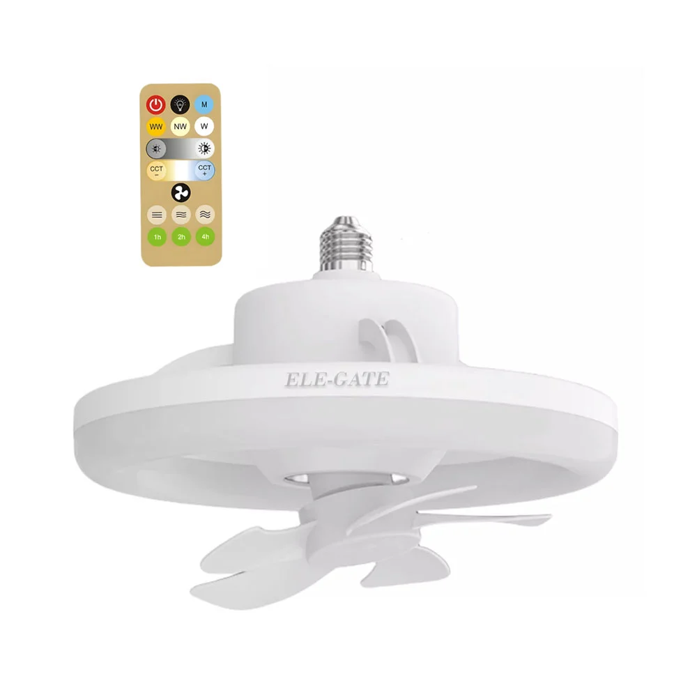 Lámpara de techo con luz led regulable y ventilador con control remoto / led.74