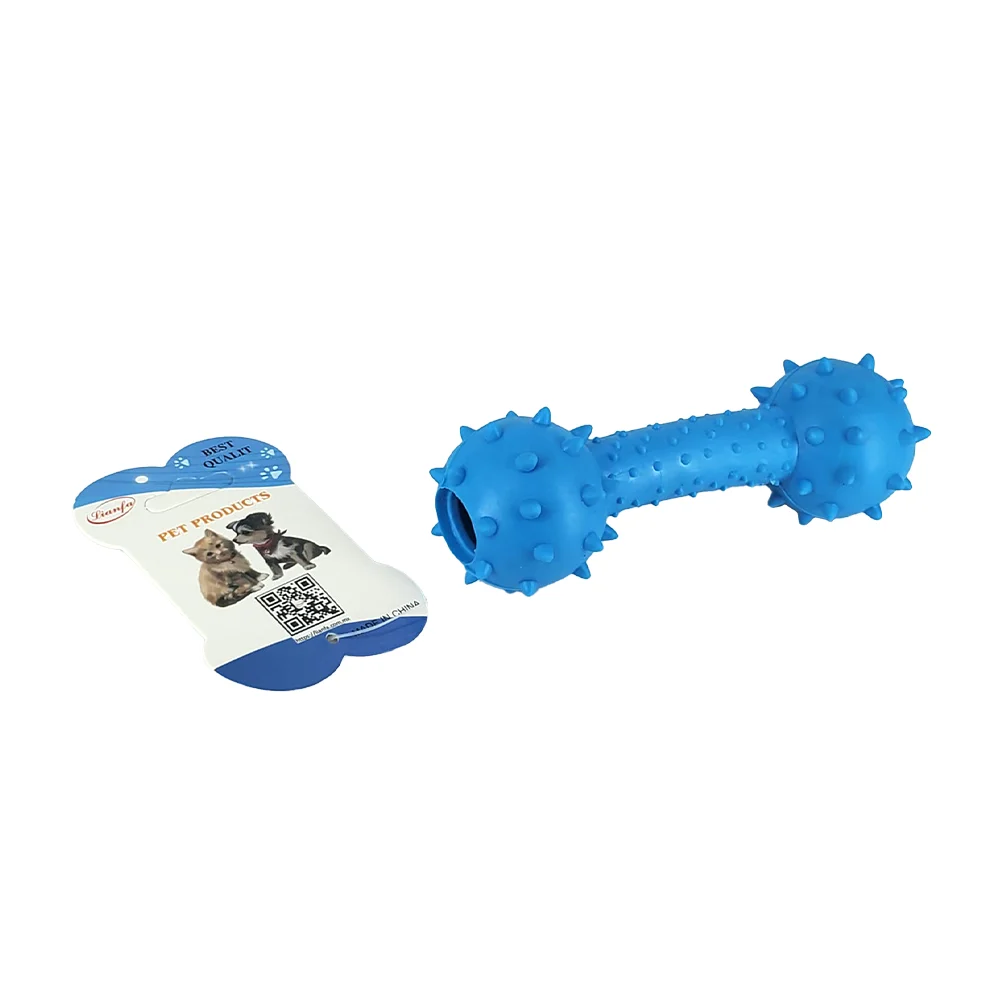 Juguete de chifle para perro / mordedera en forma de hueso con picos, variedad de colores / cw9784