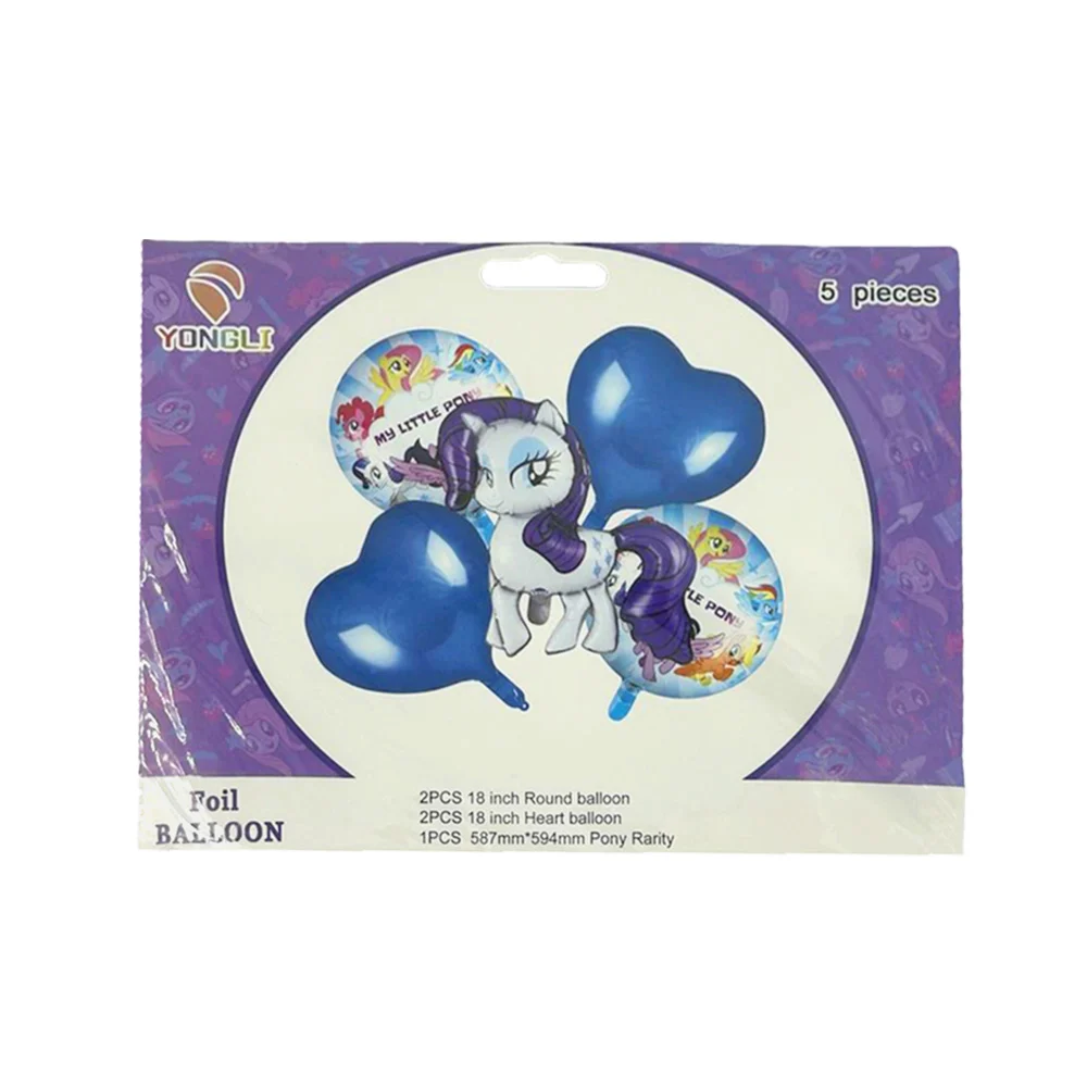 Set con 5 globos metálicos de feliz cumpleaños y diseño, variedad de modelos / li-05 / 666666 / li-05