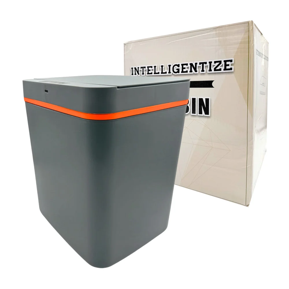 Bote para basura de plástico con sensor automático, recargable, variedad de colores / intelligentize dustbin / ljt-998