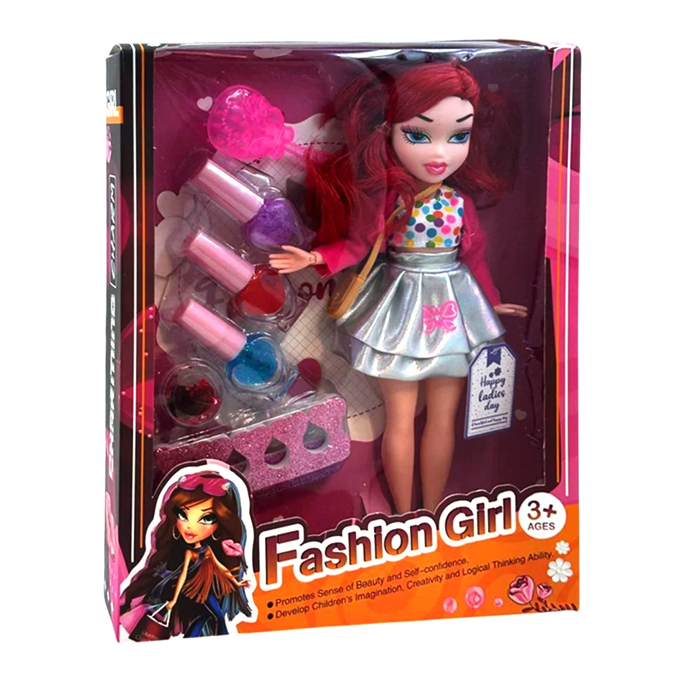 Muñeca estilo bratz, articulada, con accesorios y esmaltes para niñas, variedad de modelos / fashion girl bernice / lk1434-3