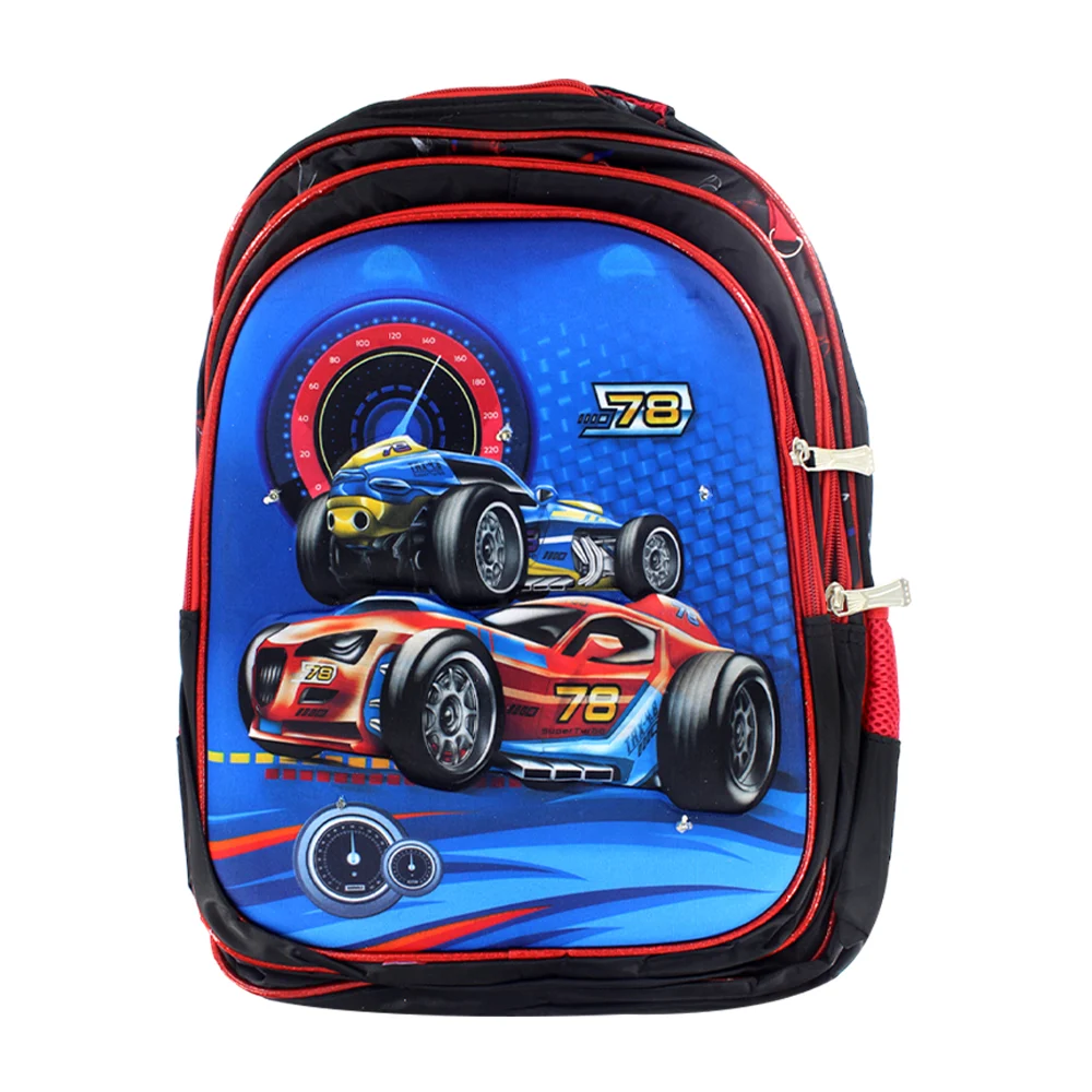 Mochila escolar infantil con lonchera térmica y estuche de lápices de concha dura con estampado de personajes animados con relieve 3d, 3 compartimentos y luces de colores, variedad de diseños / lml-3d