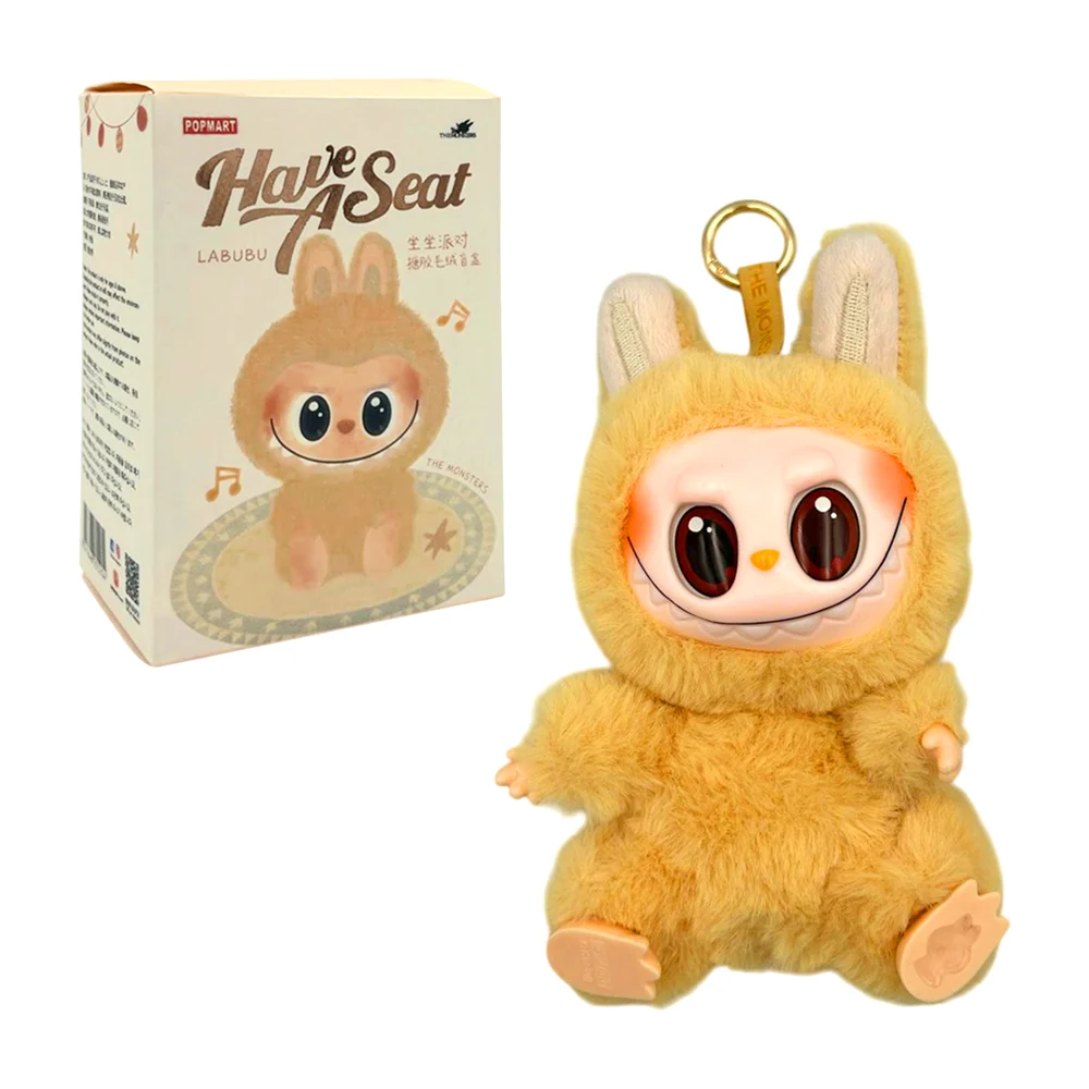 1pza Llavero de peluche afelpado tipo labubu, variedad de modelos / have a seat / 255204